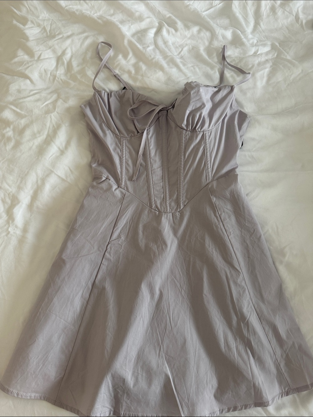 Forever 21 Lilac Corset Mini Dress with Spaghetti Straps